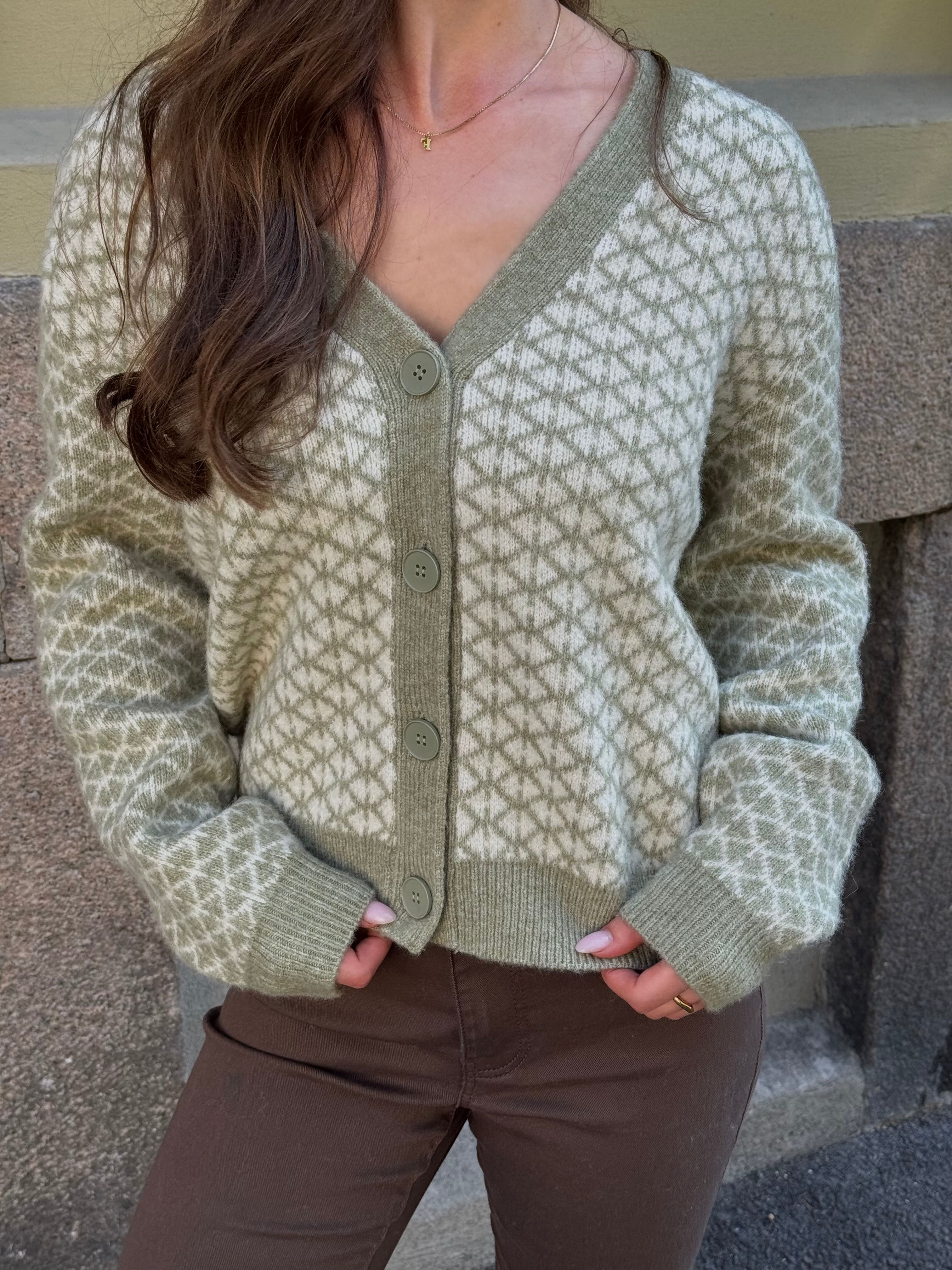 VMLOVE Knitted Cardigan - Oil Green